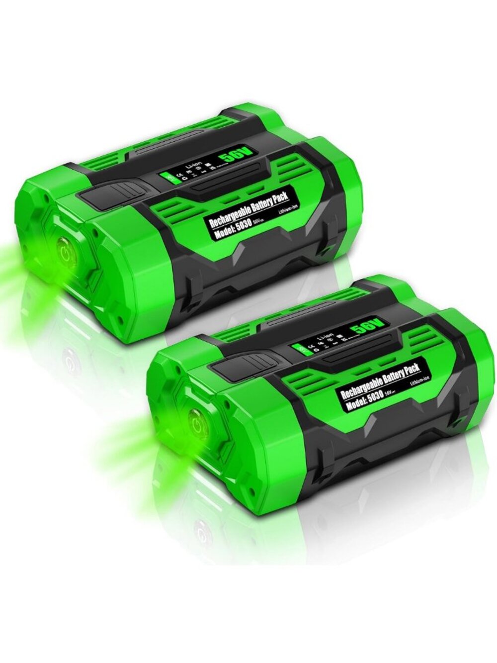 Upgraded 3.0Ah 56V Replacement Battery Pack for EGO Tools - 2 Pack
